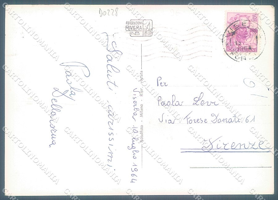 Rimini Viserba Spiaggia saluti da Foto FG cartolina JK4067 – retro