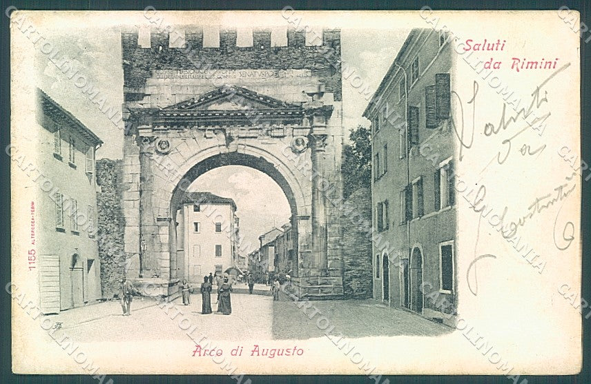 Rimini Città Arco Augusto saluti da Alterocca 1155 cartolina JK4072 – fronte