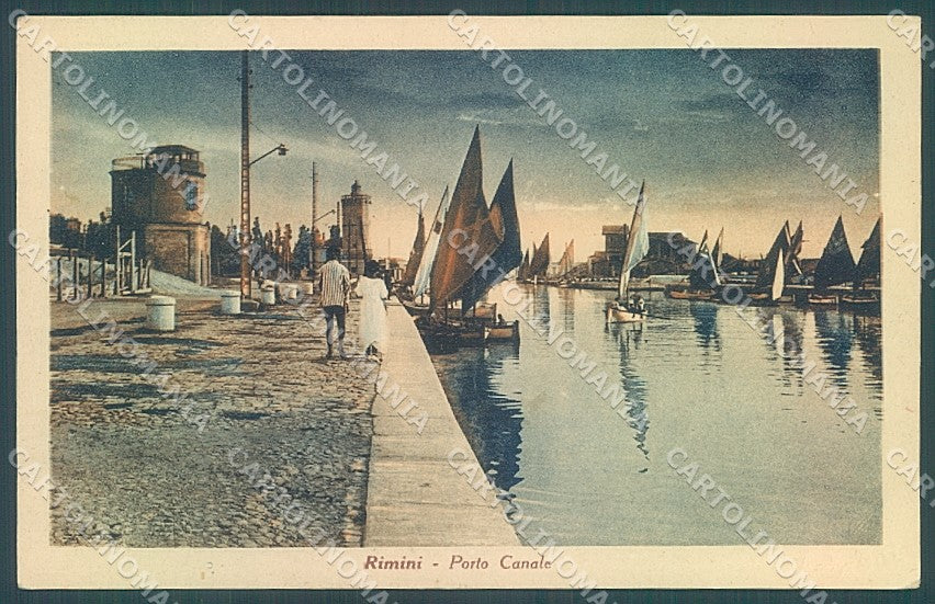 Rimini Città Porto Canale Barche Alterocca 60012 cartolina JK4080 – fronte