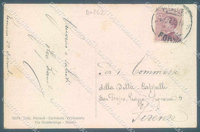 Rimini Città Piazza Giulio Cesare Portici cartolina JK4082 – retro