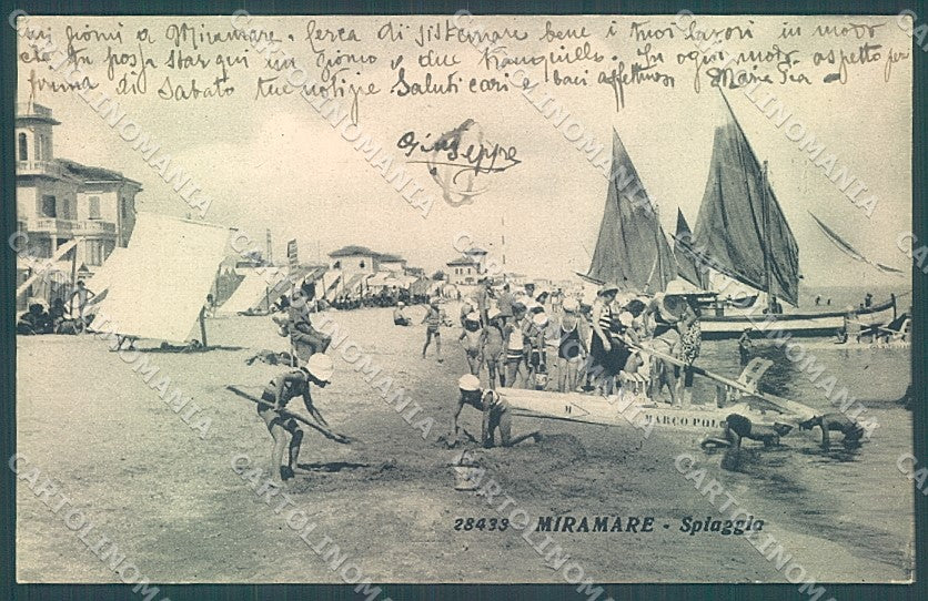 Rimini Miramare Spiaggia cartolina JK4084 – fronte