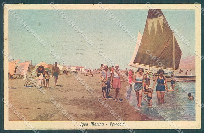 Rimini Bellaria Igea Marina Spiaggia cartolina JK4087 – fronte