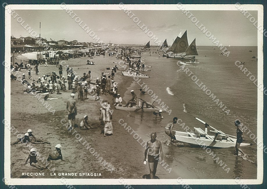 Rimini Riccione Spiaggia Foto FG cartolina JK4090 – fronte