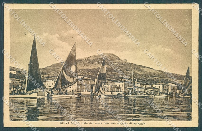 Teramo Silvi Marina Spiaggia Barche cartolina JK4098 – fronte