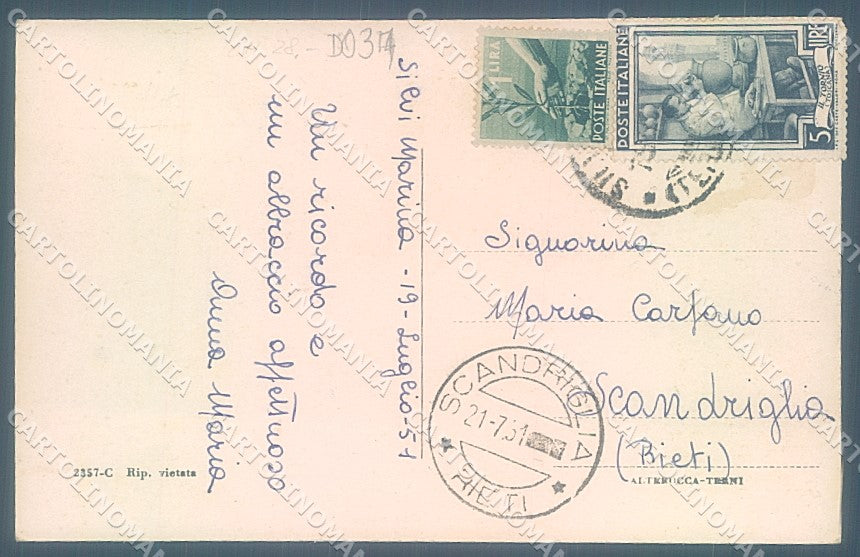 Teramo Silvi Marina Spiaggia cartolina JK4101 – retro