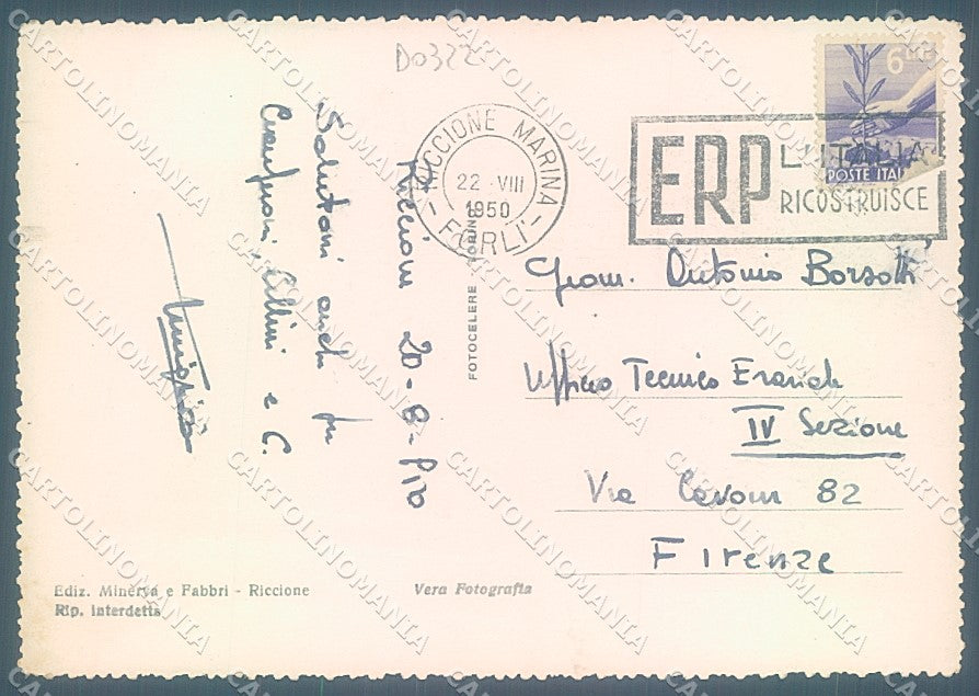 Rimini Riccione Foto FG cartolina JK4102 – retro