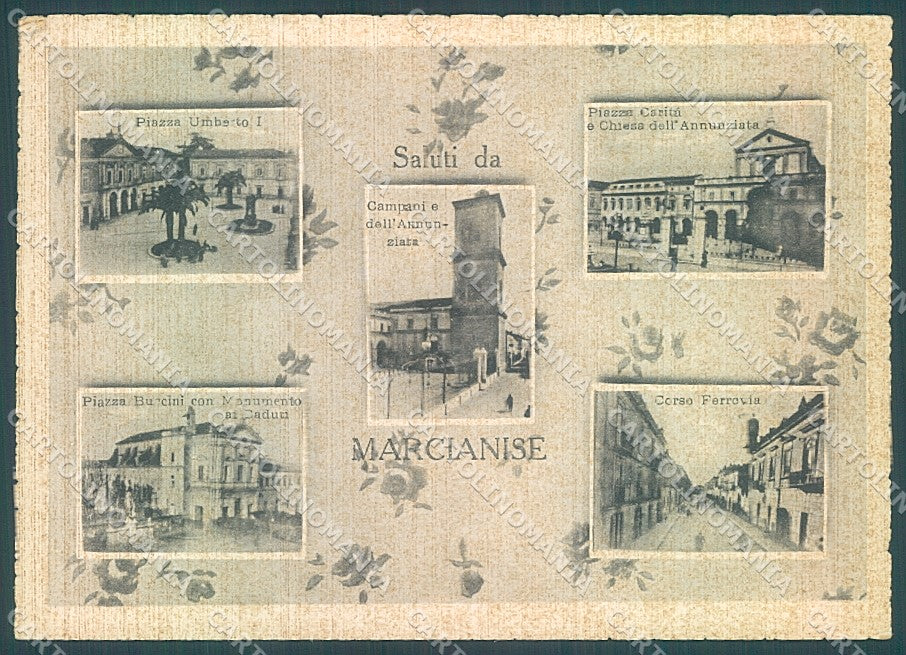 Caserta Marcianise Chiesa Piazza Umberto I saluti da FG cartolina JK4115 – fronte