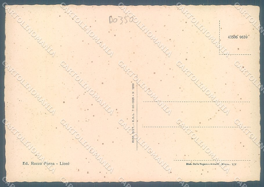 Avellino Lioni Chiesa San Rocco saluti da FG cartolina JK4117 – retro