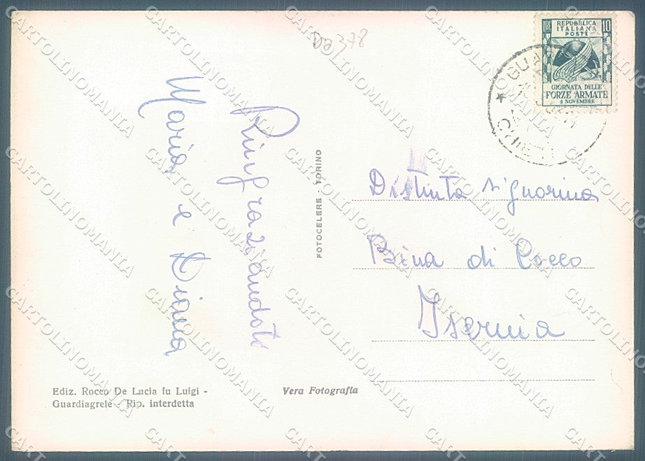 Chieti Guardiagrele Giardini Pubblici Foto FG cartolina JK4126 – retro