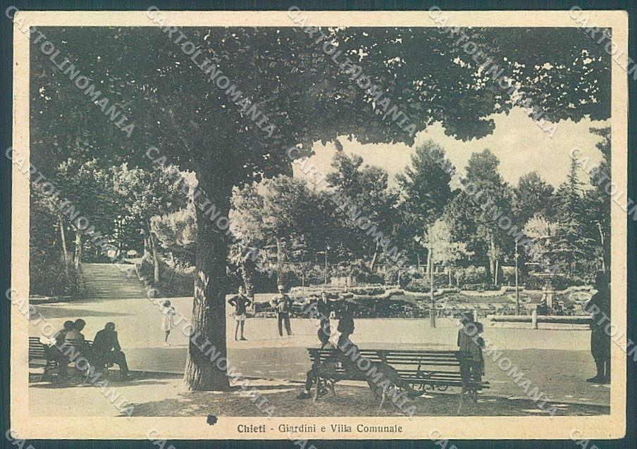 Chieti Città Villa Comunale Giardini Alterocca 135802 FG cartolina JK4127 – fronte