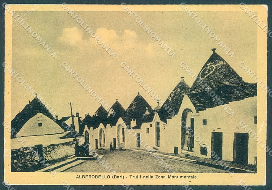 Bari Alberobello Trulli Zona Monumentale FG cartolina JK4128 – fronte