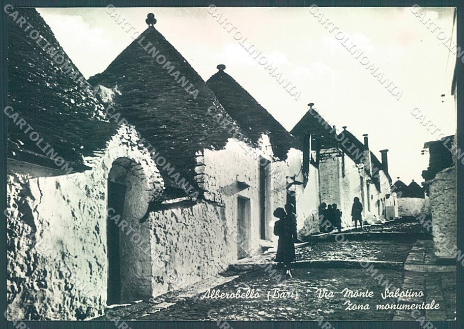 Bari Alberobello Trulli Zona Monumentale Alterocca Foto FG cartolina JK4129 – fronte