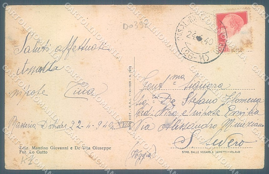 Foggia Casalnuovo Monterotaro Municipio cartolina JK4133 – retro