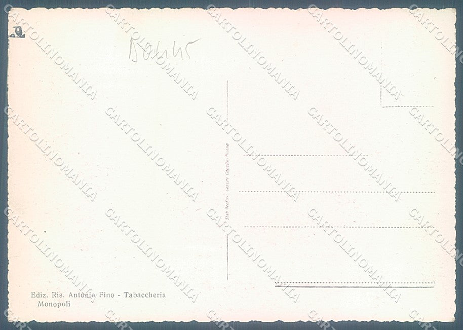 Bari Monopoli FG cartolina JK4142 – retro