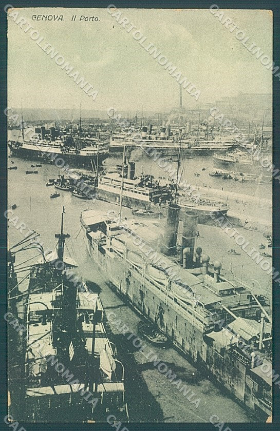 Genova Città Battello Porto cartolina JK4153 – fronte
