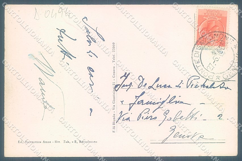 Genova San Bartolomeo di Savignone cartolina JK4164 – retro