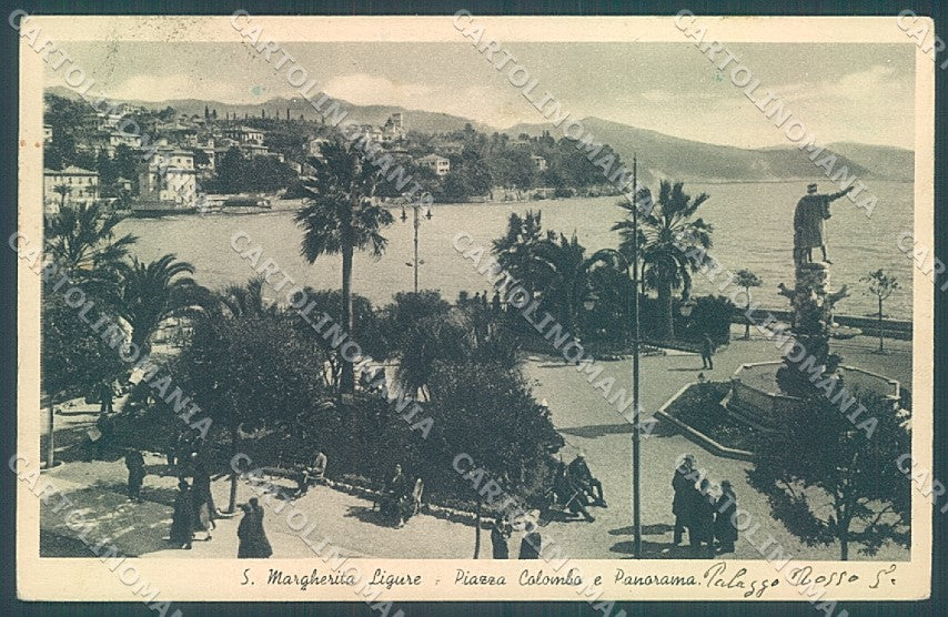 Genova Santa Margherita Ligure Piazza Colombo cartolina JK4168 – fronte