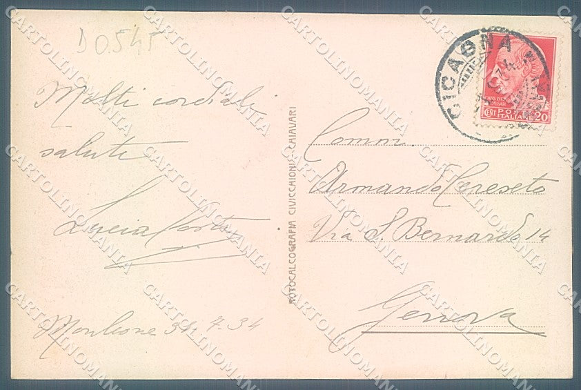 Genova Cicagna Monleone SCOLLATA cartolina JK4184 – retro