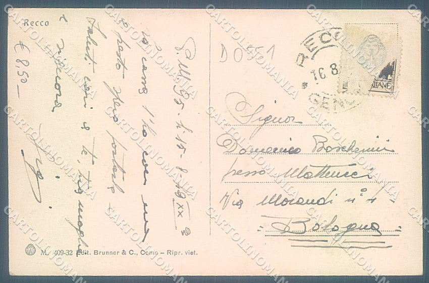 Genova Recco Brunner 409-32 cartolina JK4186 – retro
