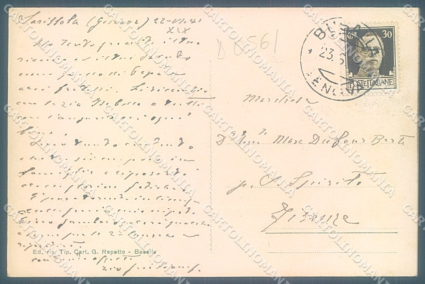 Genova Sarissola cartolina JK4187 – retro