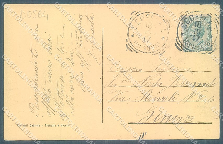 Genova Scoffera Villa Ronco cartolina JK4190 – retro