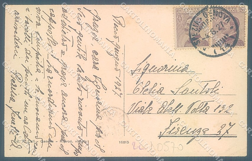 Genova Recco cartolina JK4194 – retro