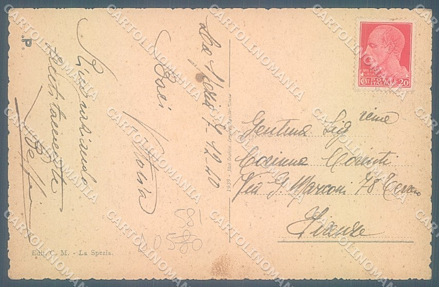 La Spezia Città Banchina cartolina JK4198 – retro
