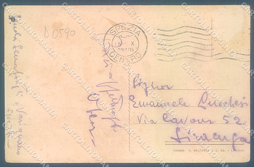 La Spezia Varignano cartolina JK4202 – retro