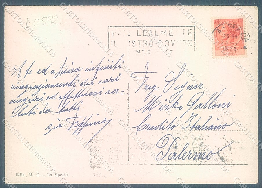 La Spezia Pegazzano FG cartolina JK4203 – retro