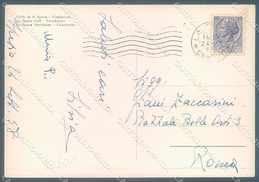 La Spezia Fiascherino FG cartolina JK4209 – retro