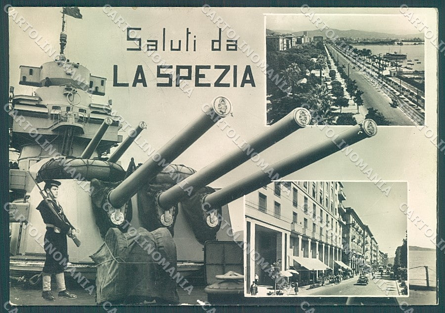 La Spezia Marina Militare Nave saluti da Foto FG cartolina JK4217 – fronte
