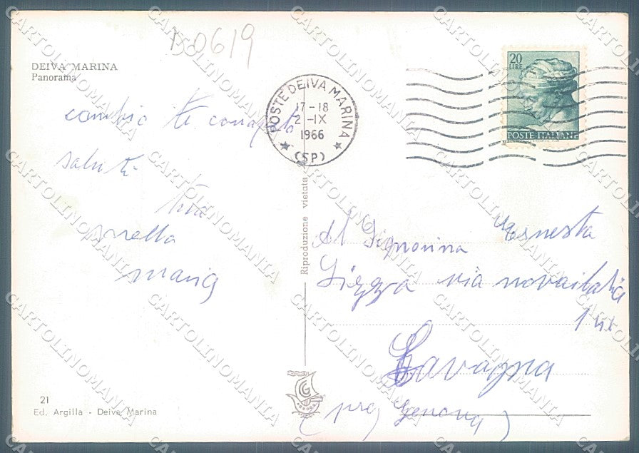 La Spezia Deiva Marina Foto FG cartolina JK4218 – retro