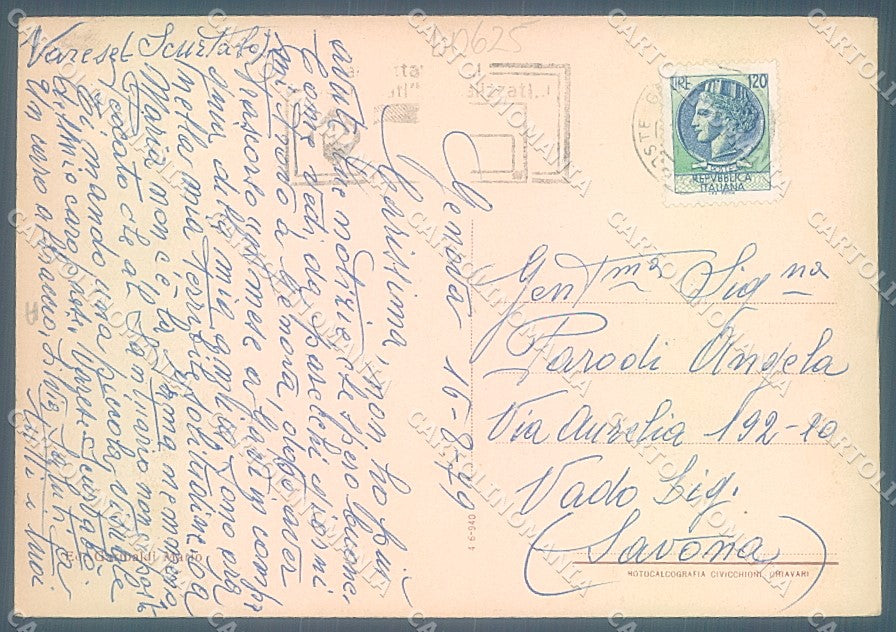 La Spezia Varese Ligure PIEGA ANGOLO FG cartolina JK4219 – retro
