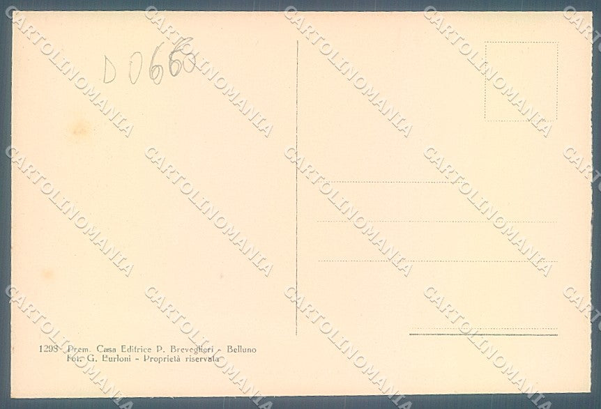 Belluno Pieve di Cadore Breveglieri 1298 cartolina JK4227 – retro