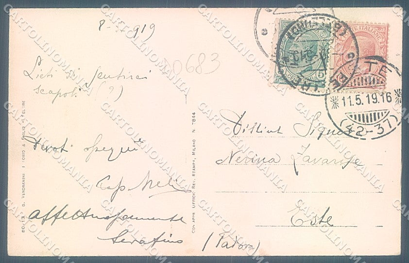 Belluno Feltre saluti da cartolina JK4234 – retro
