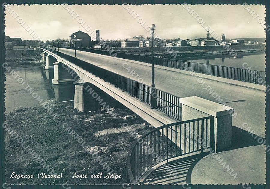 Verona Legnago Ponte sull'Adige Foto FG cartolina JK4243 – fronte