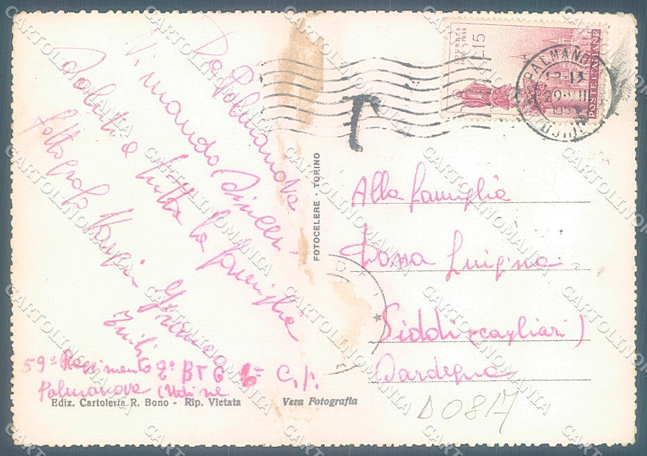 Udine Palmanova Duomo Poste Foto FG cartolina JK4257 – retro
