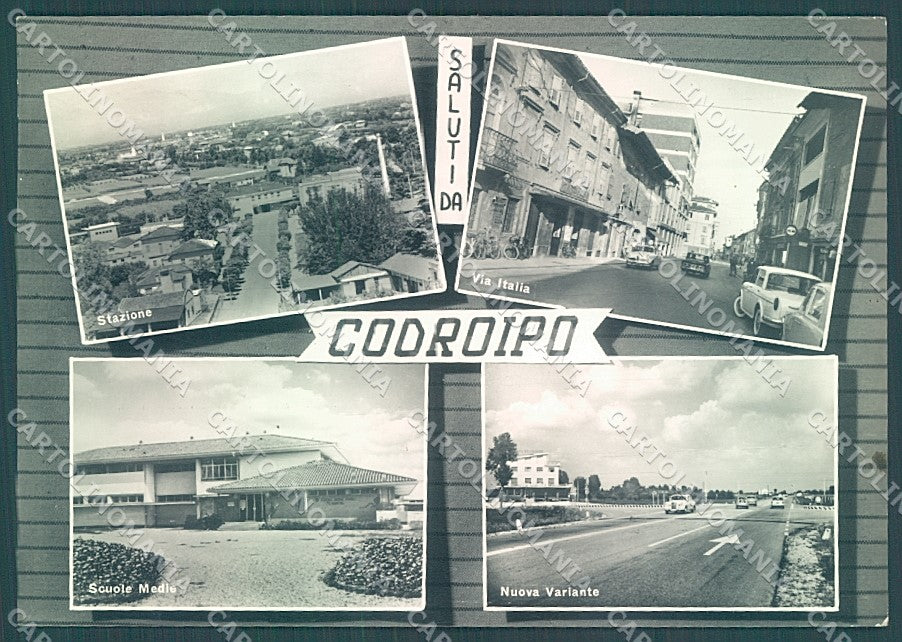 Udine Codroipo Stazione saluti da Foto FG cartolina JK4265 – fronte