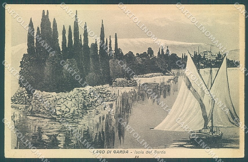 Brescia San Felice del Benaco Isola del Garda Barca a Vela cartolina JK4276 – fronte