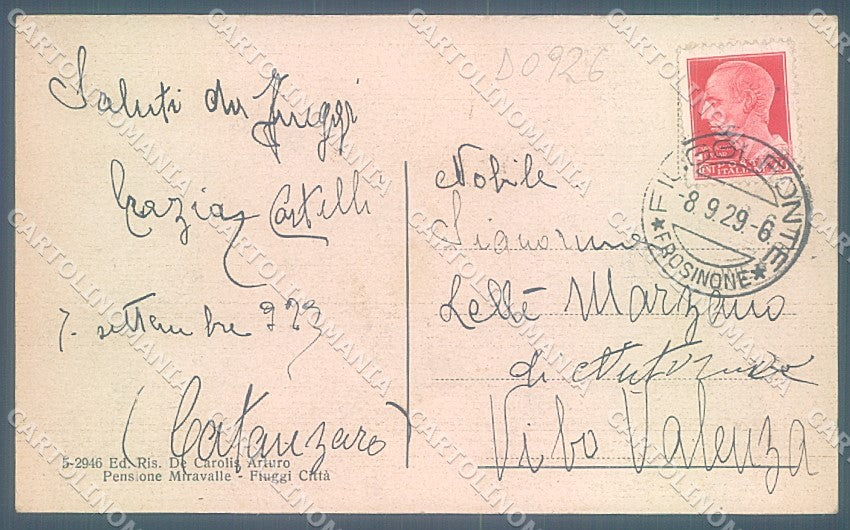 Frosinone Fiuggi Viale Prenestina cartolina JK4298 – retro