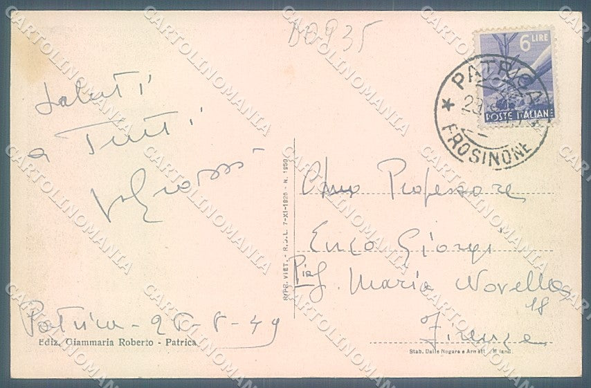 Frosinone Patrica Scuole Elementari cartolina JK4304 – retro