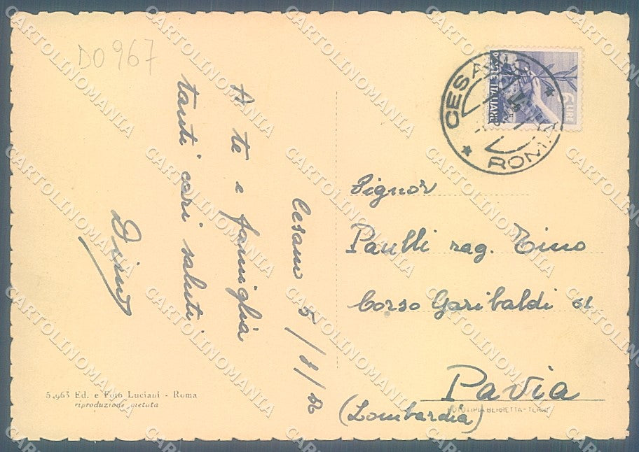 Roma Cesano Scuola di Fanteria Casa del Soldato FG cartolina JK4312 – retro