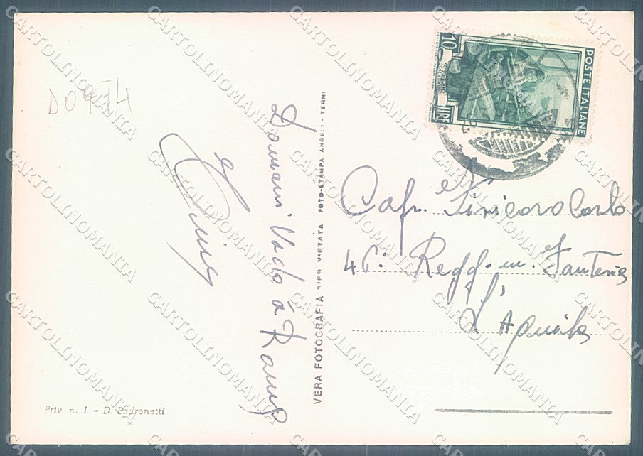 Rieti Terminillo Funivia Foto FG cartolina JK4314 – retro