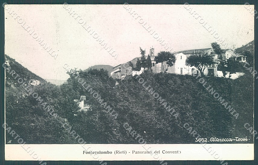 Rieti Fontecolombo Veduta del Convento Alterocca 3662 cartolina JK4318 – fronte