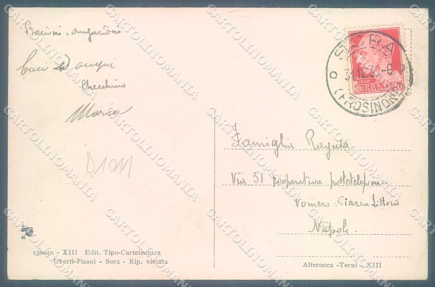 Frosinone Sora Fiume Liri Alterocca 130040 cartolina JK4326 – retro