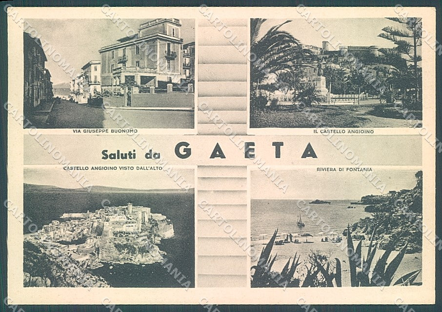 Latina Gaeta Castello Angioino saluti da FG cartolina JK4332 – fronte