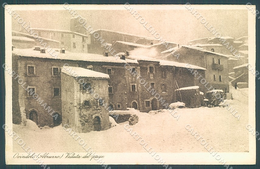 L'Aquila Ovindoli Nevicata cartolina JK4338 – fronte