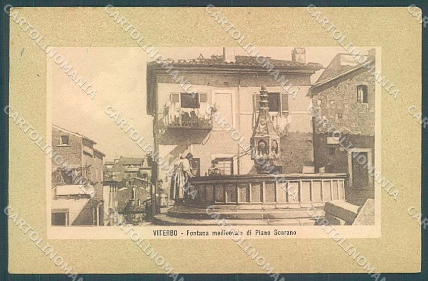 Viterbo Città Fontana Medioevale Piano Scarano cartolina JK4342 – fronte