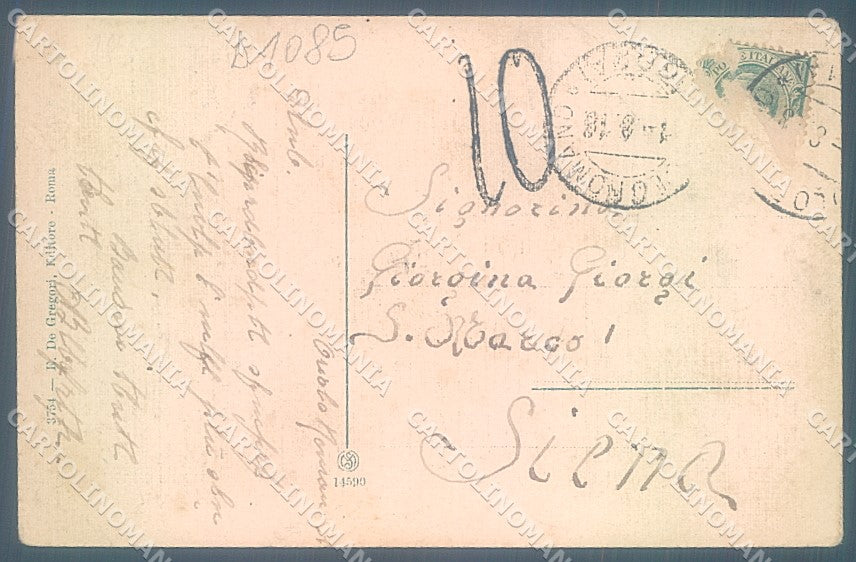 Viterbo Oriolo Romano Olmata Grande PIEGA cartolina JK4350 – retro