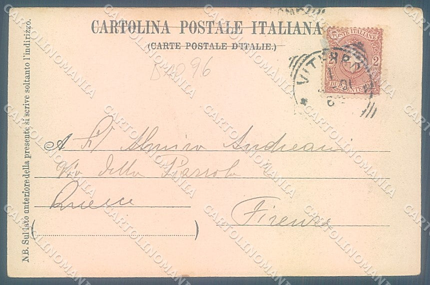 Viterbo Città Fontana Piano Scarano Richter 496 cartolina JK4356 – retro